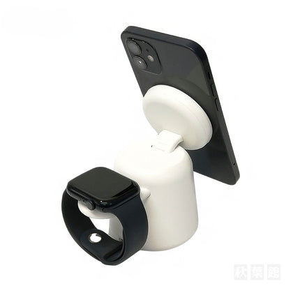 【今月のお買い得品セール】ワイヤレス充電器 マグネット式 スマホ＆ウォッチ ホワイト [L-SWYMGWS-WH]