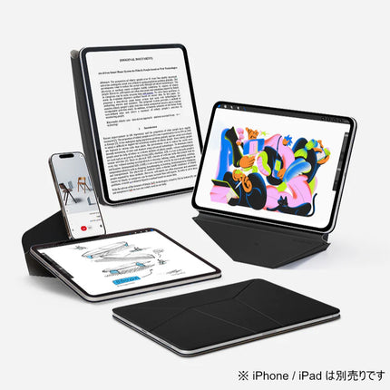 MOFT ダイナミックフォリオ 11インチ iPad Pro(M5/M4)用 ジェットブラック  [MS028-1-11Pro-JTBK]