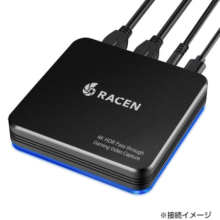 外箱汚れアウトレット品　RACEN ゲーミングビデオキャプチャ（4極CTIA規格ミニプラグ対応) [CRC-GVCAP02]