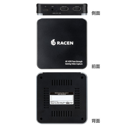 外箱汚れアウトレット品　RACEN ゲーミングビデオキャプチャ（4極CTIA規格ミニプラグ対応) [CRC-GVCAP02]