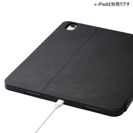 13インチiPad Air(M3/M2) フラップケースPencil収納 スリープ対応 ブラック [TB-A24XSABK]