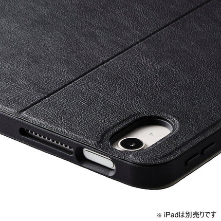 13インチiPad Air(M3/M2) フラップケースPencil収納 スリープ対応 ブラック [TB-A24XSABK]
