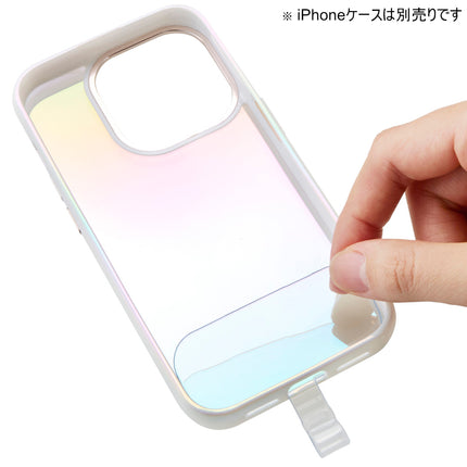 スマホハンドストラップ レザーリング グレージュ &me [P-STHPLNGB]