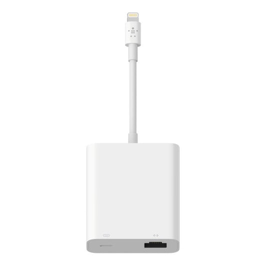 BELKIN Lightning to イーサネットアダプター 給電用Lightningコネクタ付き B2B165BT