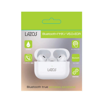 Bluetoothイヤホン V6.0+EDR ホワイト　[L-TWS-2]