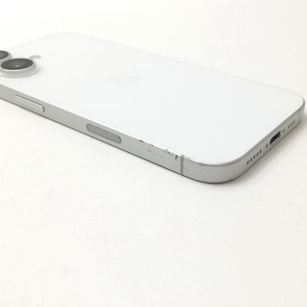 iPhone 16 / 2024 / 128GB / ホワイト / 国内版SIMフリー / ランク:D / MYDR3J/A / A3286 【中古品管理番号:40510】