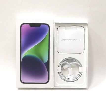 iPhone 14 / 2022 / 128GB / パープル / 国内版SIMフリー / ランク:B / MPUY3J/A / A2881 【中古品管理番号:42841】