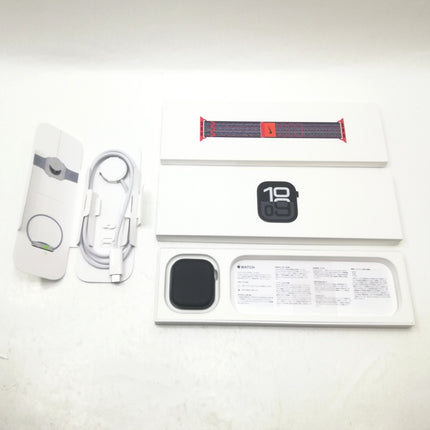 【中古品】 Apple Watch Series 10 / 46mm / GPSモデル / MWX13J/A / A2999 / ジェットブラックアルミニウムケースとNIKEスポーツループバンド 【中古品管理番号:A1201】