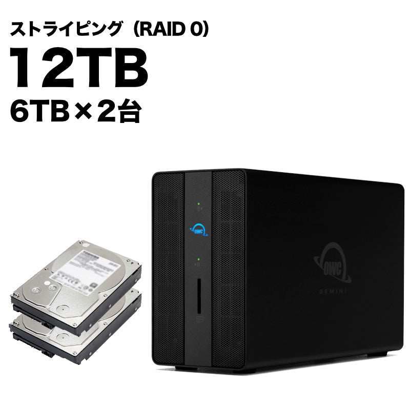 OWC GEMINI ストライピングモデル 12TB [OWCTB3GM000-S12T] ¥108,000