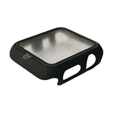 【処分特価セール】Apple Watch 1/2/3 38mm用ガラスフィルム一体型保護ケース ブラック [HA-APW38MM-FGFCASE-BK]