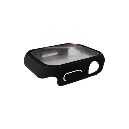 【処分特価セール】Apple Watch 1/2/3 42mm用ガラスフィルム一体型保護ケース ブラック [HA-APW42MM-FGFCASE-BK]