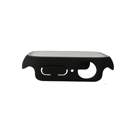【処分特価セール】Apple Watch 1/2/3 42mm用ガラスフィルム一体型保護ケース ブラック [HA-APW42MM-FGFCASE-BK]