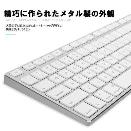 Mac用アルミキーボード英語配列 シルバー [KB-USB-AL]