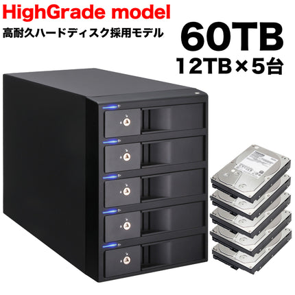 林檎派 Macbeth 5BayU32C RAID ハイグレード 60TB [RGH35M5BU32C-60T-HG]