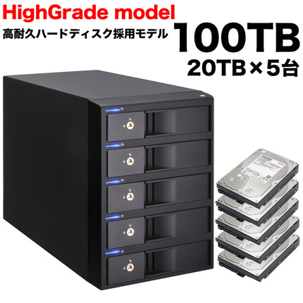 林檎派 Macbeth 5BayU32C RAID ハイグレード 100TB [RGH35M5BU32C-100T-HG]