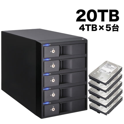 林檎派 Macbeth 5BayU32C RAID HDD 20TB [RGH35M5BU32C-20T]
