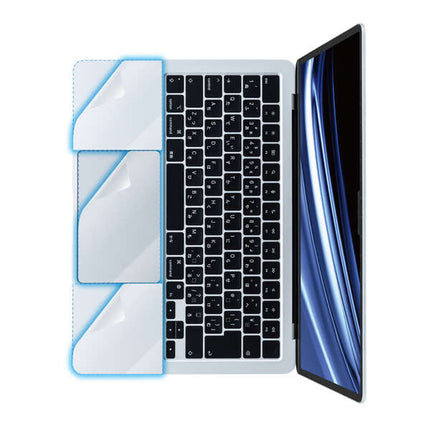 MacBookAir 13.6インチ M4/M3/M2モデル用プロテクターフィルム [PKT-MBA1322]