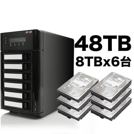 Areca Thunderbolt3 6ベイ RAID 48TB [ARC-8050T3U-6-48T]