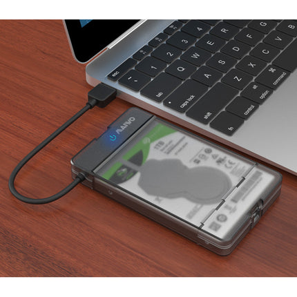 MAIWO 2.5インチSATA to USB-Aアダプタ+ケース BLACK [K105]